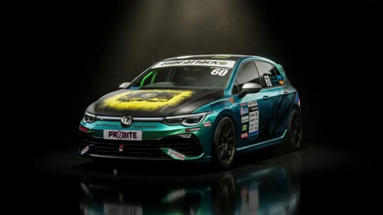 Car 60, MMT Performance’s Volkswagen Golf Time Attack car, in the studio