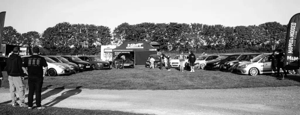 The MMT X Mapped & Modded club stand at Modified Live, Cadwell Park