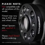 VW to Nissan – 25mm Wheel Spacer PCD Adapters – Pair – 5×112-5×114.3